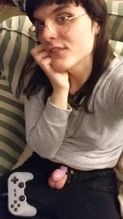 Good sissies always keep their locked up girldick out, so it can be easily teased and tortured by whoever sees it~ by RundaRose