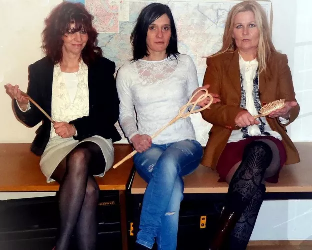 Good you have selected an implement, that is why the other two will use on you after dinner. by SuperHero205