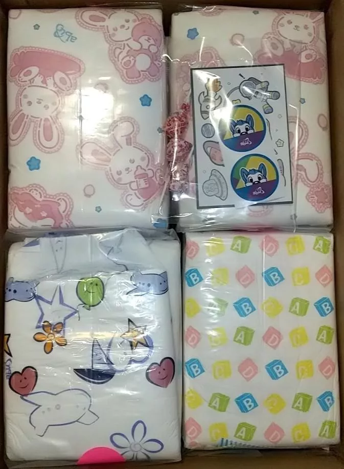 got 40 fresh new diapers for free from tha 50k giveaway 🥺🍭 posted by littlediaperidol