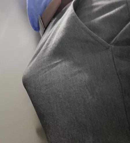 Got a bit hard at the office. Gonna have to deal with this in the bathroom. by berserkhands