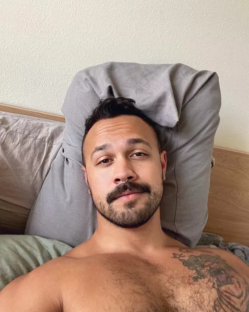 Got a cute date tomorrow 🥰 Should I keep the beard or trim it back to just the stache? 🤔 by DevTyler93