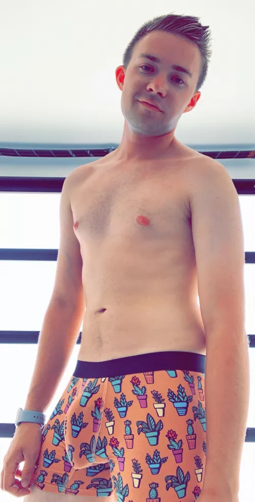 Got a little hot working in the garage, had to strip to my undies by penguingay