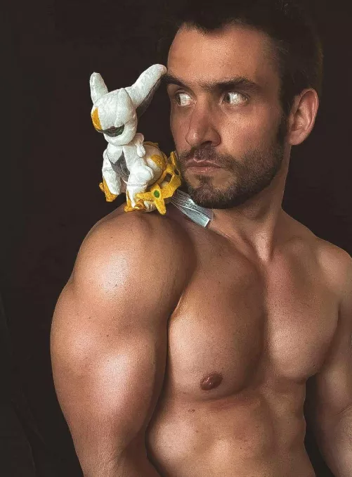 Got a little Pokegod on my shoulder. by bakutaru