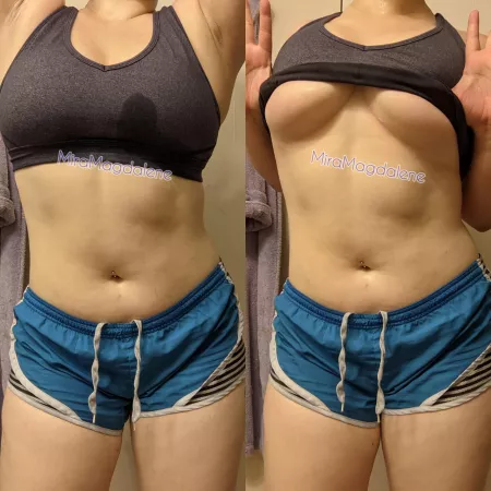 Got a nice sweaty workout in! 💦😘 by MiraMagdalene