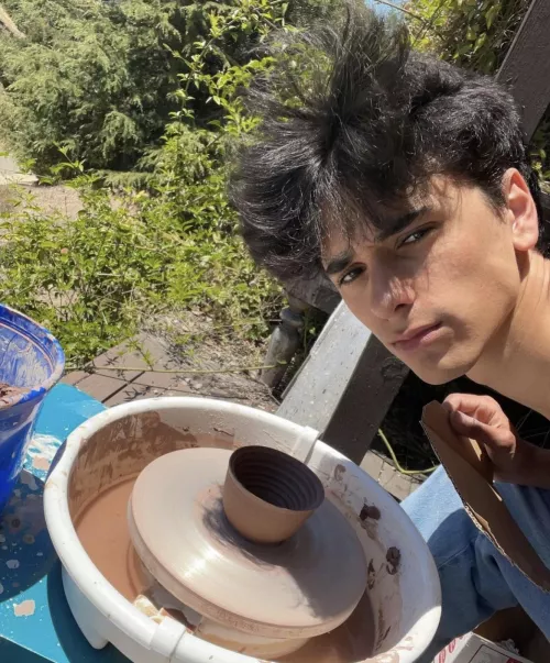 Got a pottery wheel earlier this year for my 19th birthday. thoughts? by SharpScorpio69