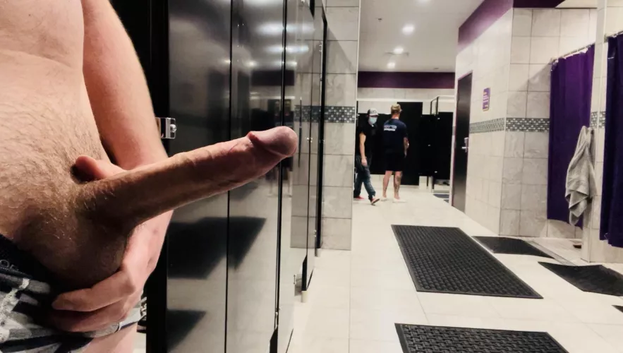 Got caught again in the Locker Room! Pm me for the video 😉 by Ok-Cap3716
