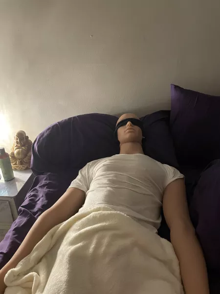 Got him on the bed myself! by amiadair