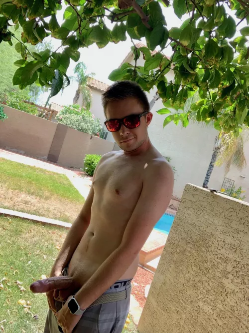 Got horny doing yard work. Wonder if the neighbors saw by penguingay