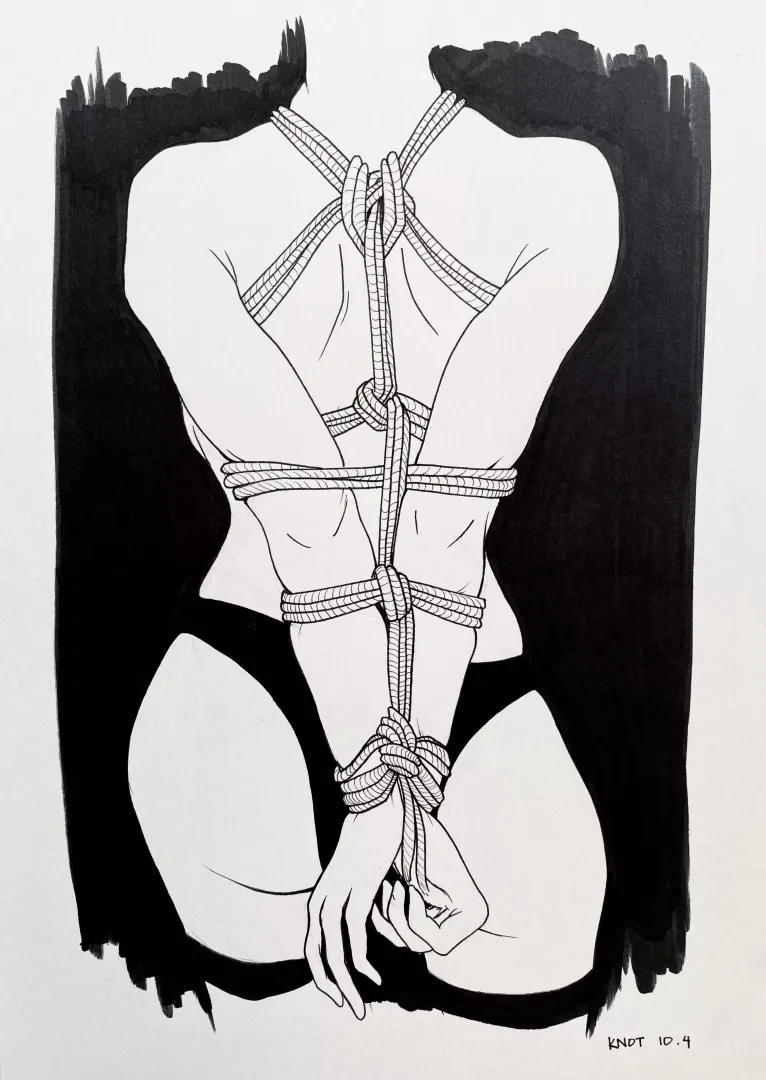 Got knotty with Day 4 of Inktober and practiced some arm binding illustrations. Thought you might enjoy! posted by LobsterR4geFist