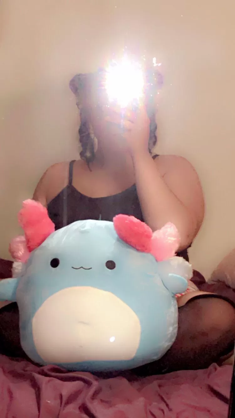 got my very first squishmallow 💕💧 she’s an axolotl 😋 posted by liltykekit