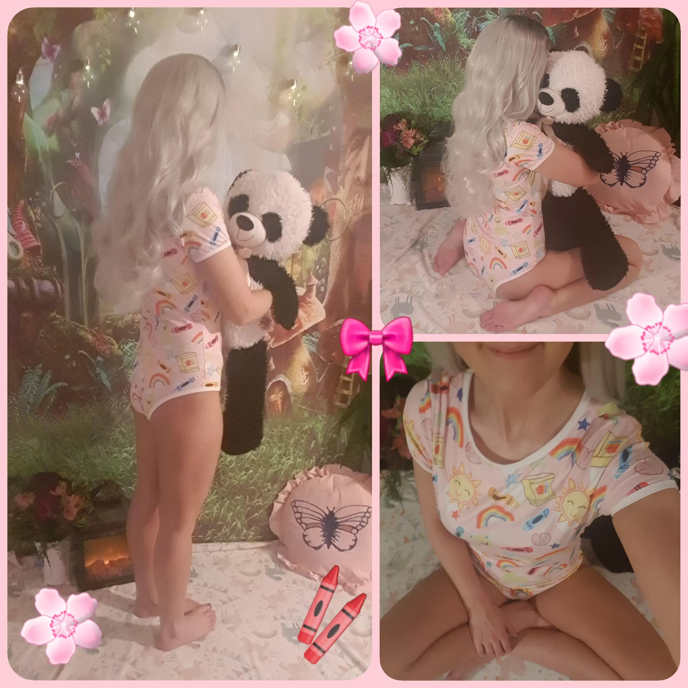 Got new onesie 🥰 it haves crayons!🖍 posted by PAnDaBeBi