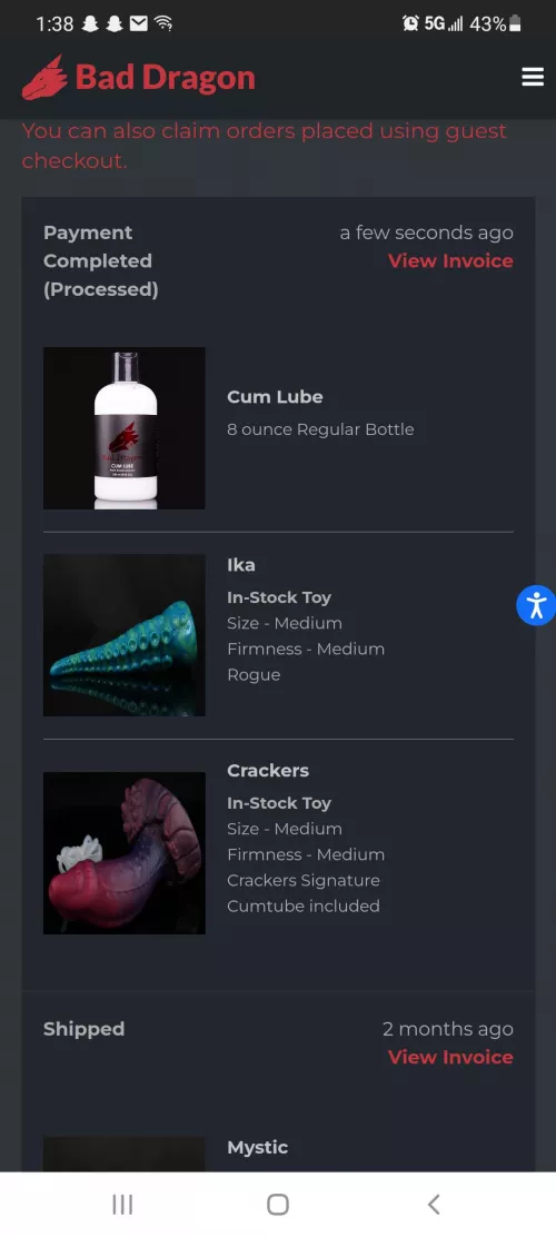 got these during yesterday's drop! I already have 5 other toys, but this is my first one with the cum tube and I am so excited! by bethbrown97