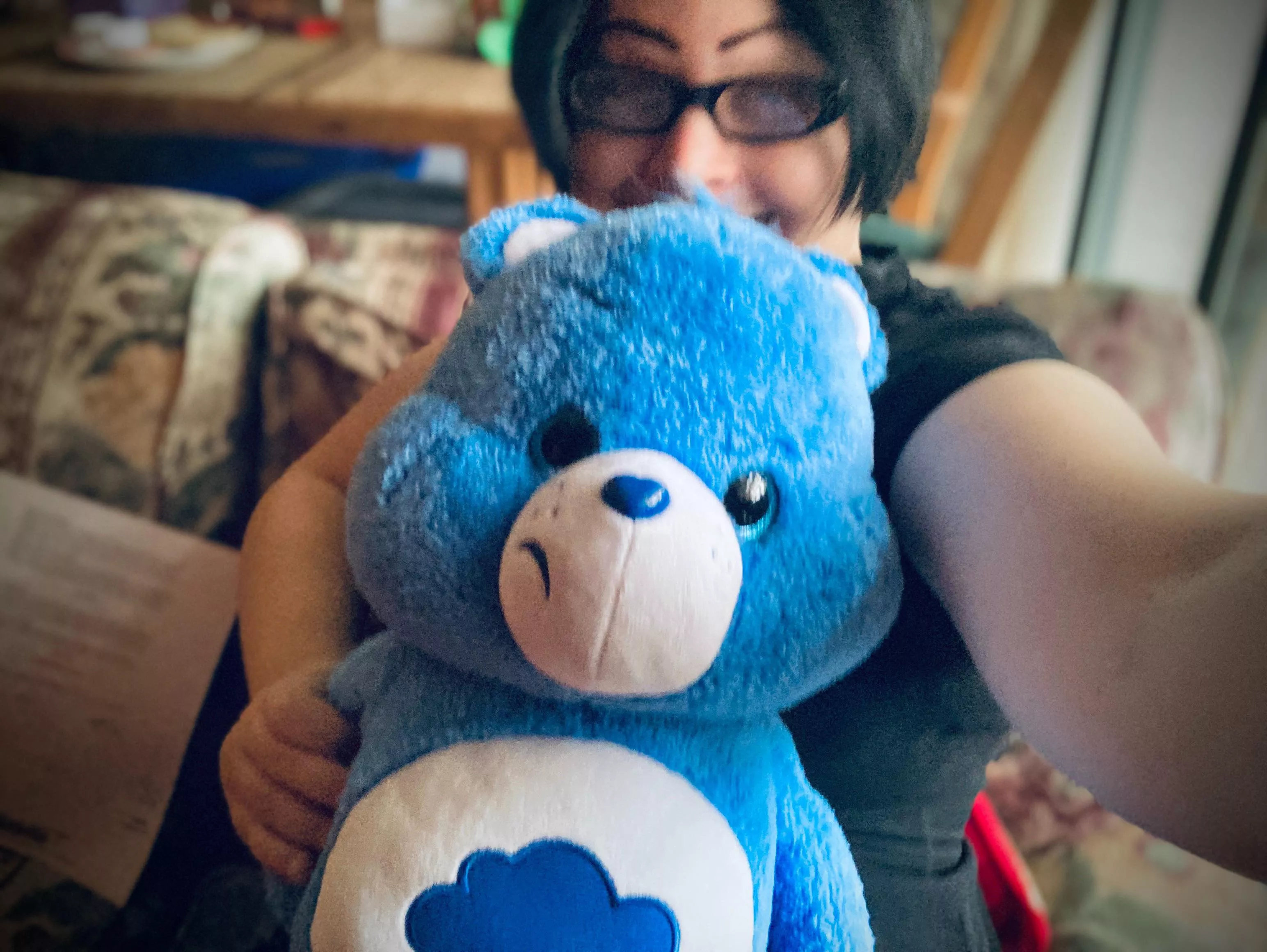 Got this stuffie for Xmas and it's just perfect for a goth and Middle like me 🖤 posted by Crowquill_