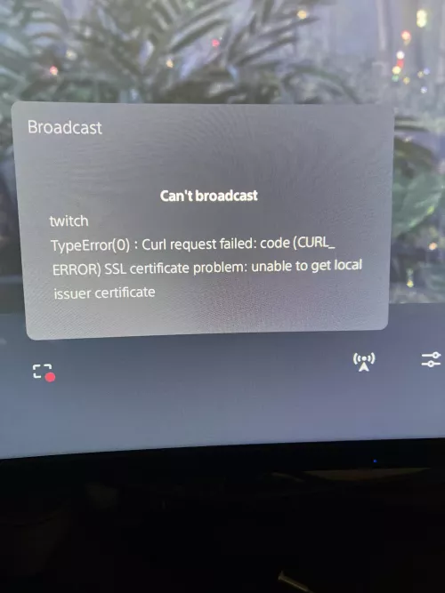 Got this today on my PS5 1 hour after I had just streamed. I had tried hopping back on to stream and it gave me this error code. I’ve looked everywhere and done everything and can’t find a fix for it. PLEASE HELP by officialjhernz