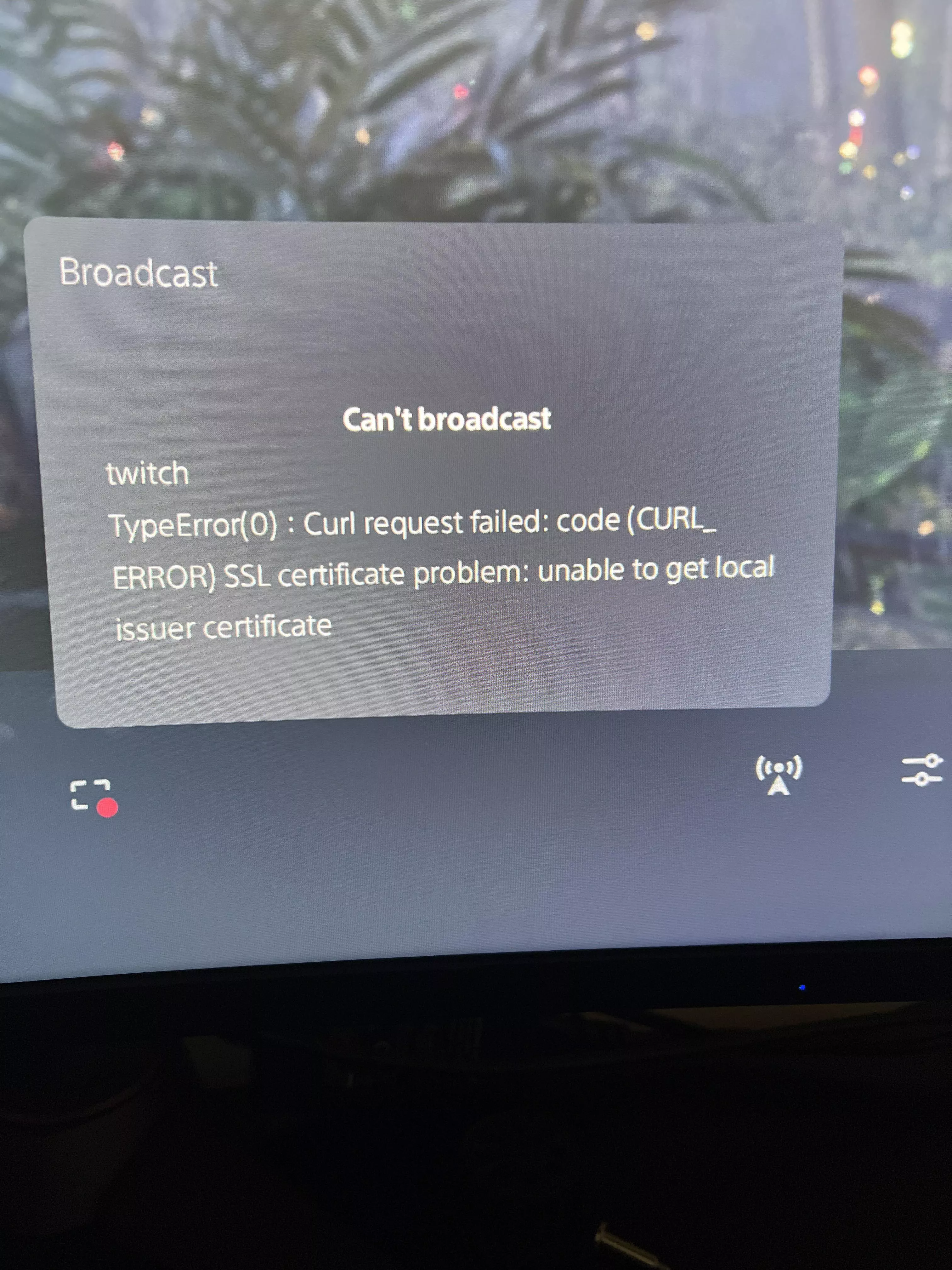 Got this today on my PS5 1 hour after I had just streamed. I had tried hopping back on to stream and it gave me this error code. I’ve looked everywhere and done everything and can’t find a fix for it. PLEASE HELP posted by officialjhernz