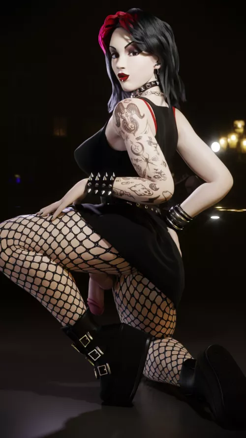 Goth futanari (gbananaya) by Mr-FairAndBalanced