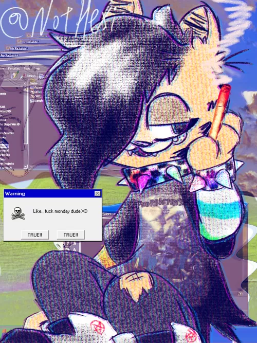 goth garfield by NotHexi