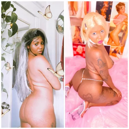 Goth me or bimbo me ? 🖤💕 by Rose-Wallflower