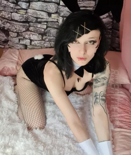 Goth playboy bunny by myself - Riven Mercy by Rivens_Mercy