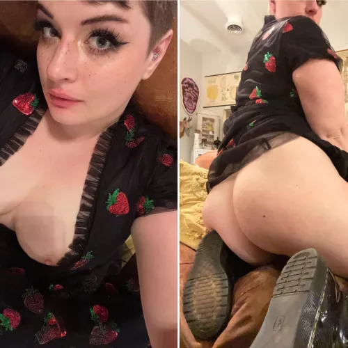 Goth strawberry 🍓 by vintage_vogue