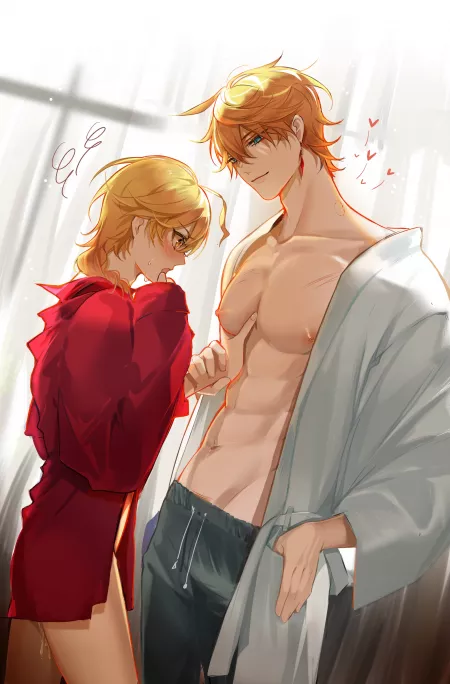 Grabbing his booba (Genshin Impact) by AlbertMendez442