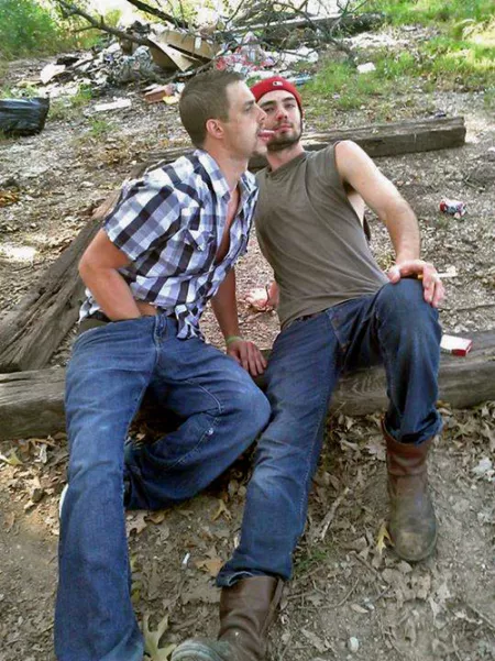 Grabbing his cock by menareamazing