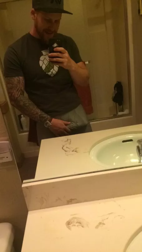 Grabbing his hard on posted by menareamazing