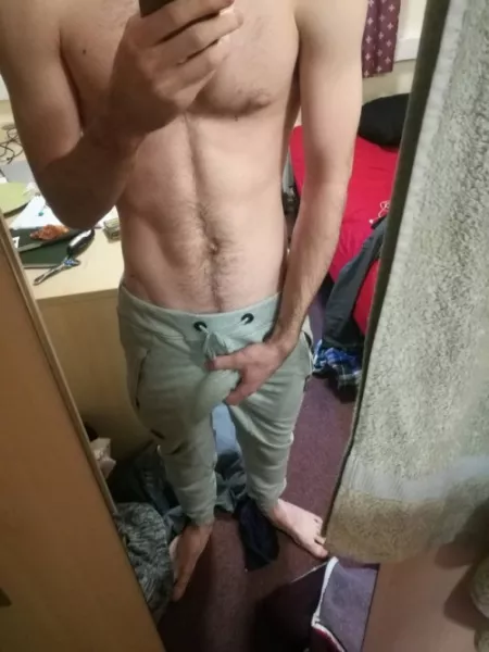 Grabbing his hard on by menareamazing