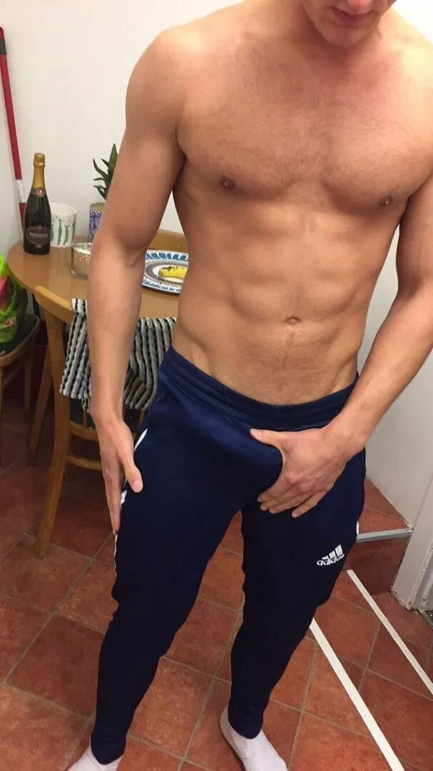 Grabbing his hard on (X-Post /r/guysinsweatpants) posted by menareamazing