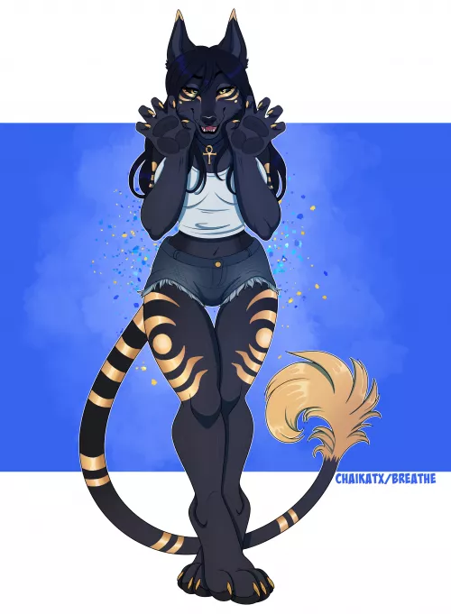GRABBY HANDS! 💙 art by myself, @chaikatx on twitter! For @baxterm1kasa by radi0activegoldfish
