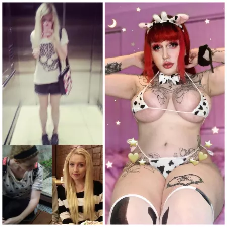 Gradually transforming into a human cow, I mean bimbo ☺️ 🐮🥛🥛 by 1ssuezsg