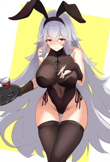 Graf Zeppelin Bunnygirl Swimsuit (wjn-Rance) [Azur Lane] by sequence_string