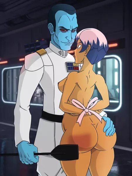 Grand Admiral Thrawn and Sabine Wren (KingVego) [Rebels] by organizeit2