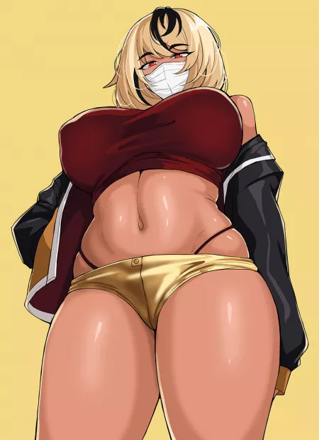 Great View Of Her Golden Short Shorts From Below (Hella P) [Original] by sequence_string