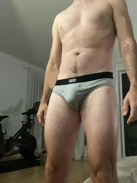 Grey Saxx briefs by ashelter45
