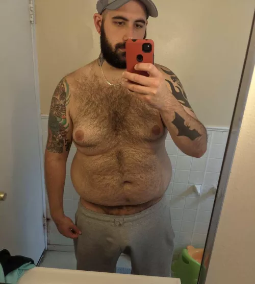 Grey sweatpants with a hard cock all winter ❄️ by All1love