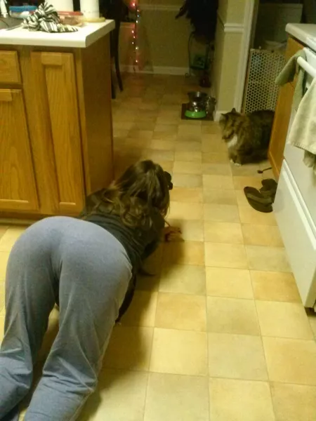 Grey sweats at home by EllenKungPao