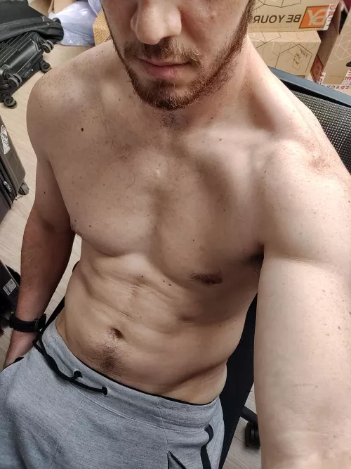 Grey sweats...important to stay comfortable on humpday by brucewaynezburner