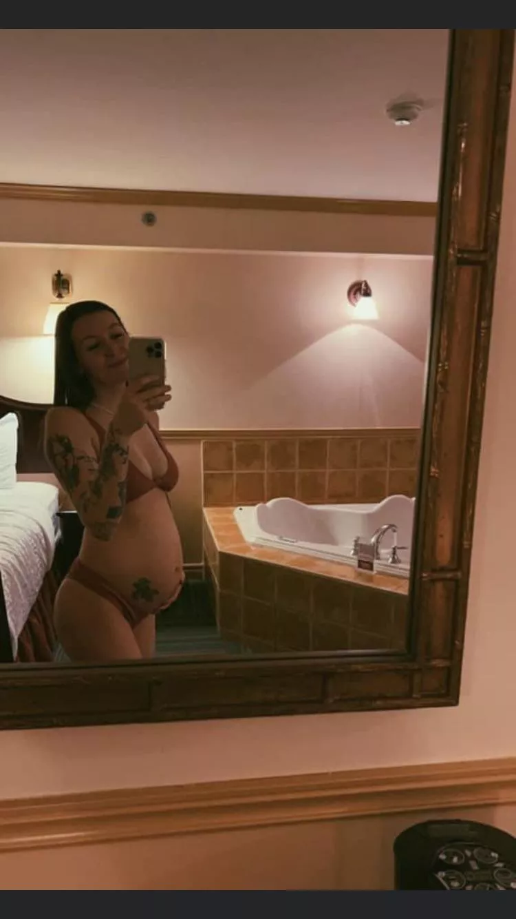 Growing his baby posted by Longingtobeacuck