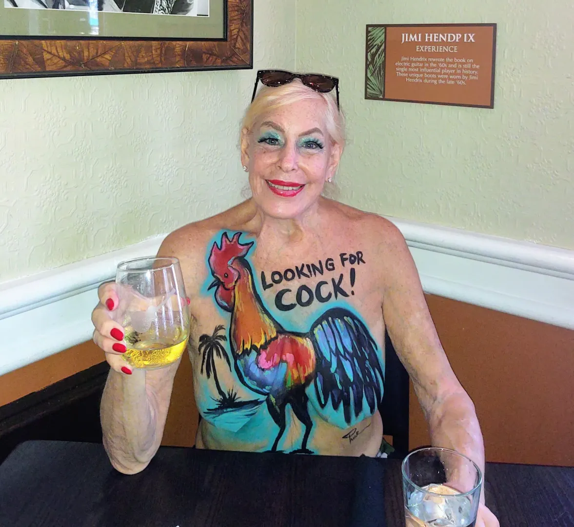 Guess what found me at Fantasy Fest in Key West last month while I was bodypainted like this in public (thanks to Pashur the Bodypainter)??? 😊 posted by TheTravelSlut