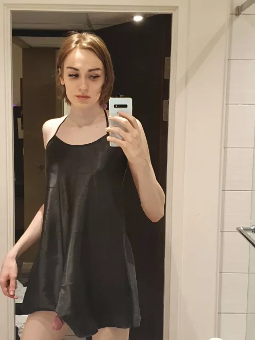 Guess what I'm hiding under my dress by Lexxiraus