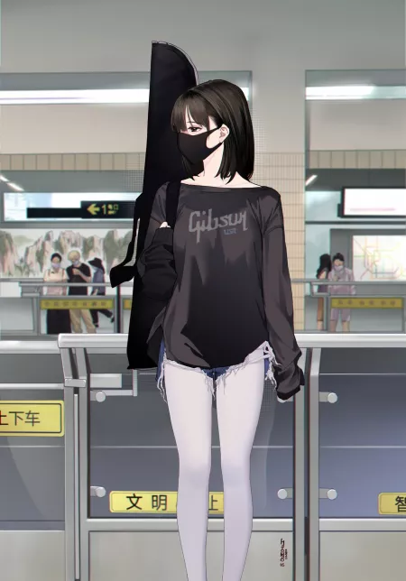 Guitarist with white tights [Original] by its_CheeChung