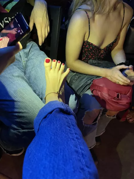 Guy at the bar told me I had nice feet so I let him take a pic by notblueredx