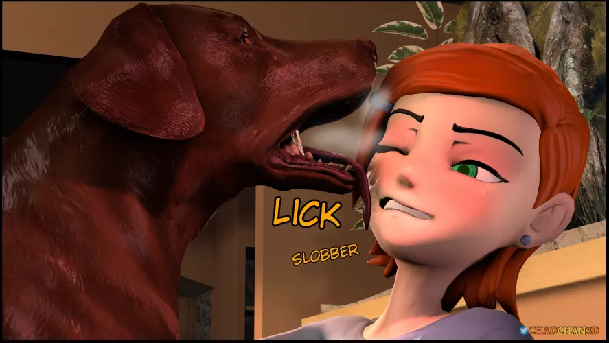 Gwen learns that Max is a very affectionate dog. (ChadChan3D) [Ben10] by ChadChan3D