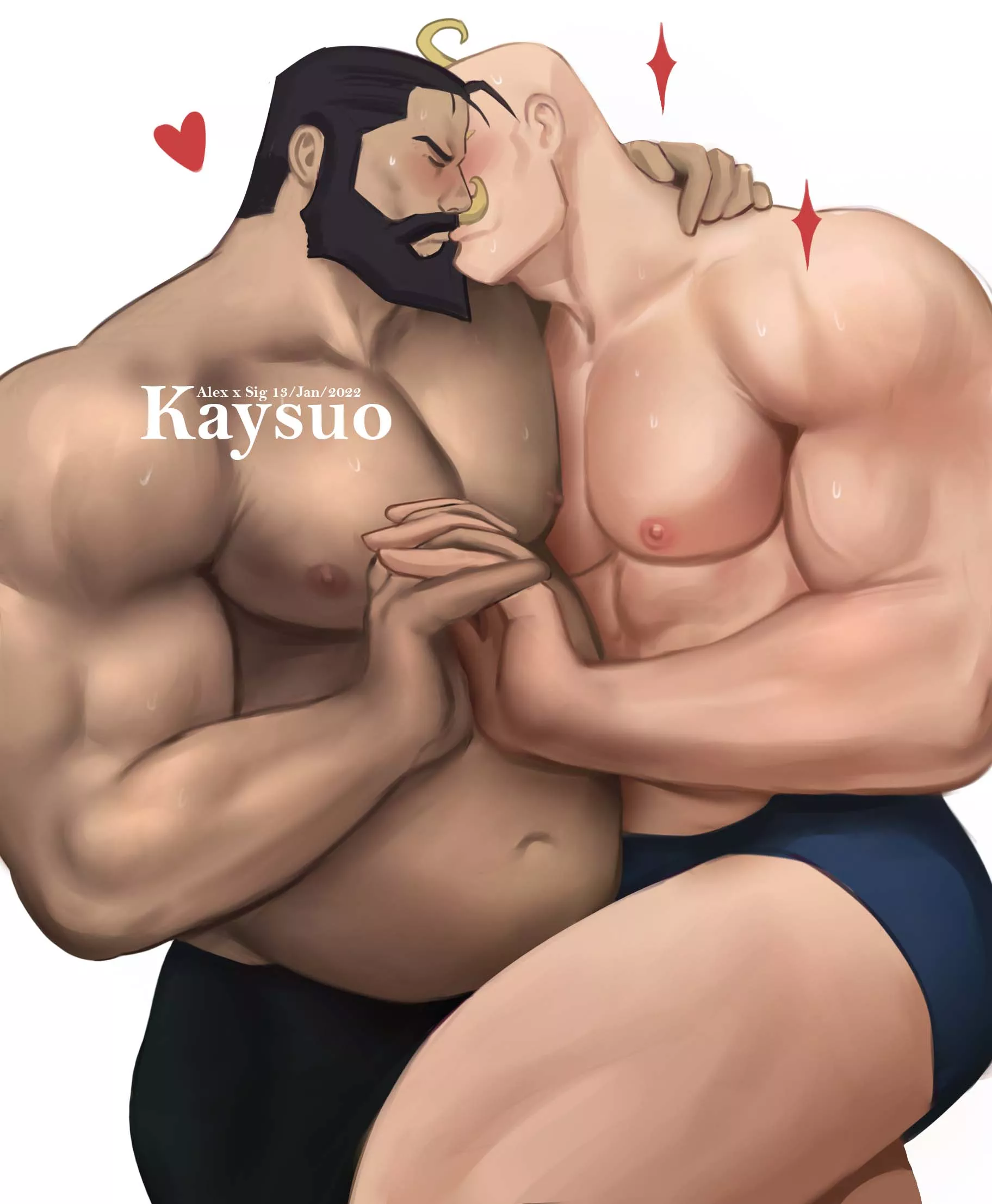 Gym bros on Valentine’s Day ❤️ Alex x Sig from Fullmetal Alchemist (Kaysuo) posted by KaysuoAE