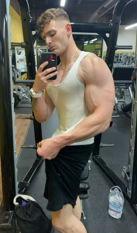Gym Pump Selfie by AthleticAlpha