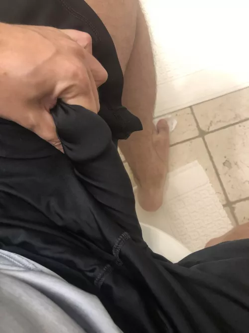 Gym shorts bulging by nydude611