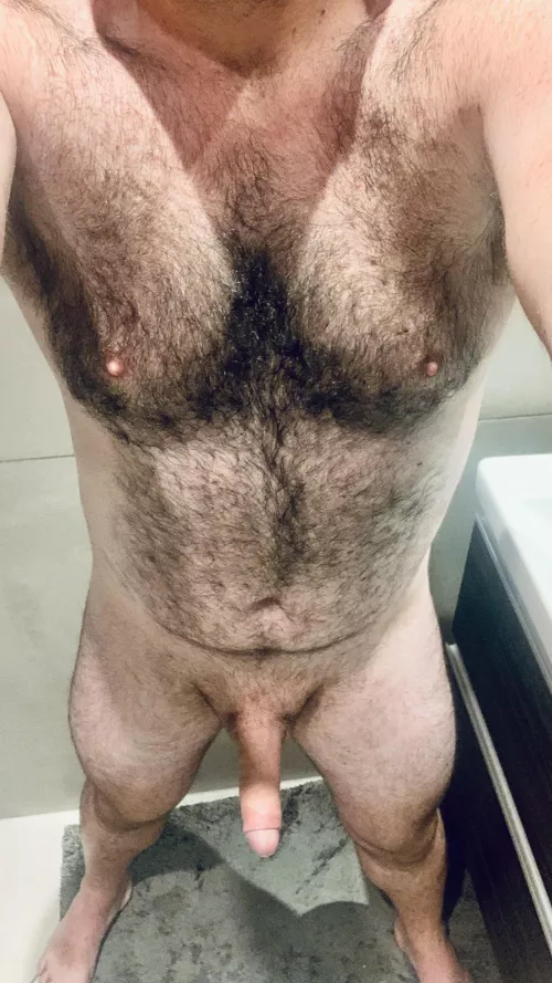 Had a bit of a stroke in the shower. Was a little turned on that my flatmate found my cock ring this morning. by husky_pup1