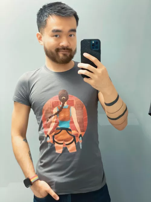Had an amazing time celebrating 25 years of Tomb Raider, bought a few amazing fan designed merch! by GeckokidThePaladin