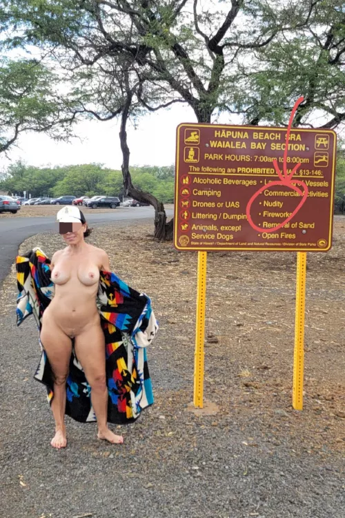 Had to protest the no nudity sign by SecretHW2